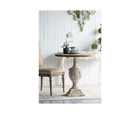 30x31" Antique Round Wood Table