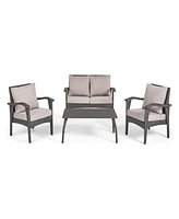 Streamdale Furniture Honolulu 4Pc Pe Wicker Set (Kd)