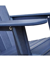 Folding Outdoor Adirondack Chair Set of 2 and Table Set, Hdpe All-weather Folding Fire Pit Chair, Ergonomic Design Patio Lawn Chair for Outside Deck G