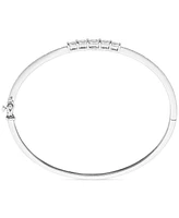 Diamond Five Stone Bangle Bracelet (1/4 ct. t.w.) in Sterling Silver