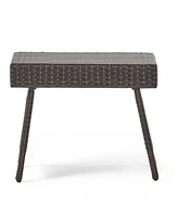 Foldable Rattan Snack Table: Lap Comfort, Outdoor Style