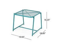 Simplie Fun Elba 15.5" Modern Mesh Side Table With Durable Iron Frame