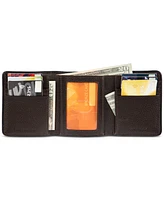 Cole Haan Men's Leather Trifold Wallet with Contrast Color Edge