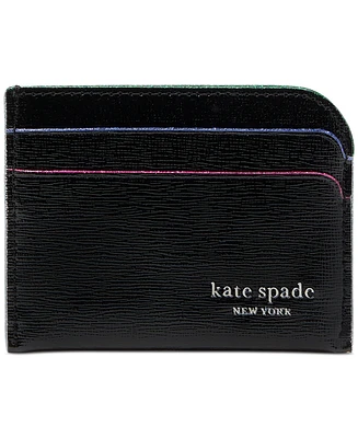 kate spade new york Devin Glitter Edge Saffiano Leather Card Holder