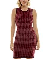 Taylor Women's Houndstooth Mini Sweater Dress and Jacket