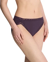 Natori Bliss Lace-Trim Cotton French-Cut Brief Underwear 152058