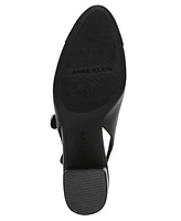 Anne Klein Women's Padova Cap Toe Mary Jane Slingback Block Heel Pumps
