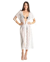 La Moda Clothing Women's Lace Cover Up