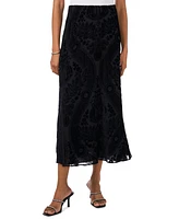 Vince Camuto Women's Floral-Flocked Midi-Skirt