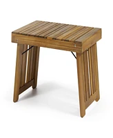 Acacia Wood Foldable Side Table: Durable, Stylish, And Space-Saving