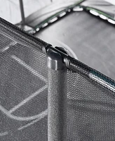 JumpKing 10' x 15' Rectangle Trampoline with 2 Powder Coated Basketball Hoops