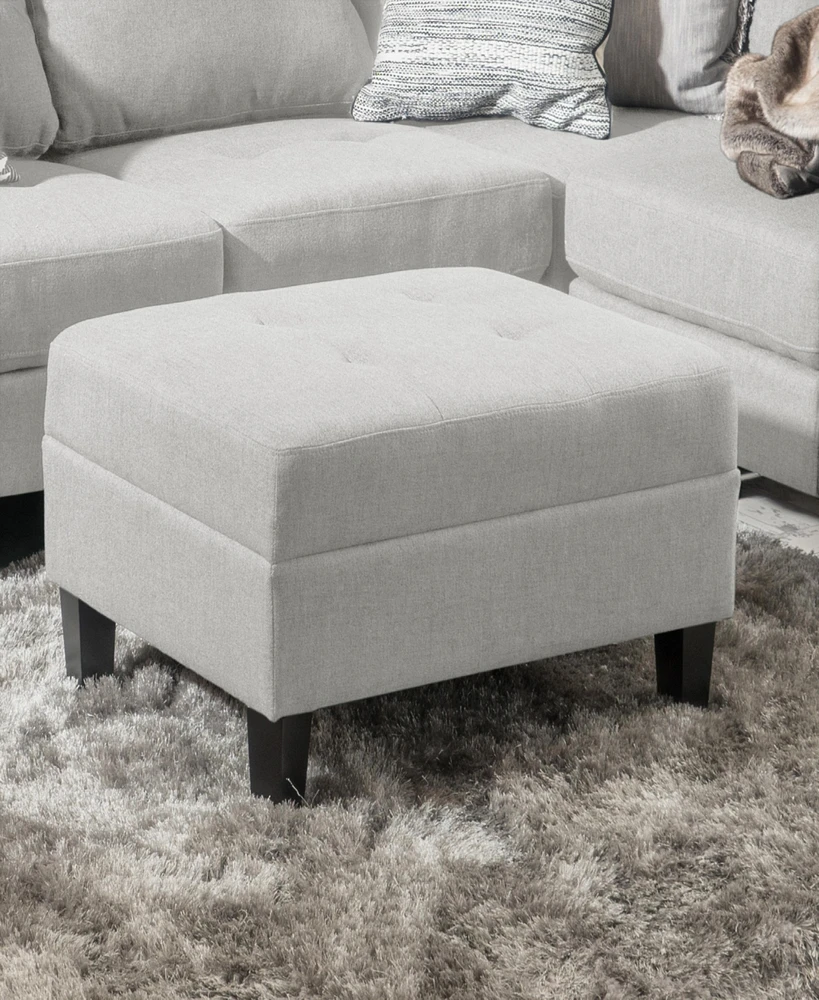 Streamdale Furniture Plush Ottoman with Birch Legs for Comfort and Style