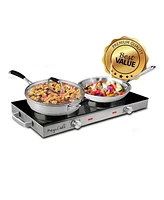 MegaChef 1700 Watts Ceramic Infrared Double Electric Cooktop