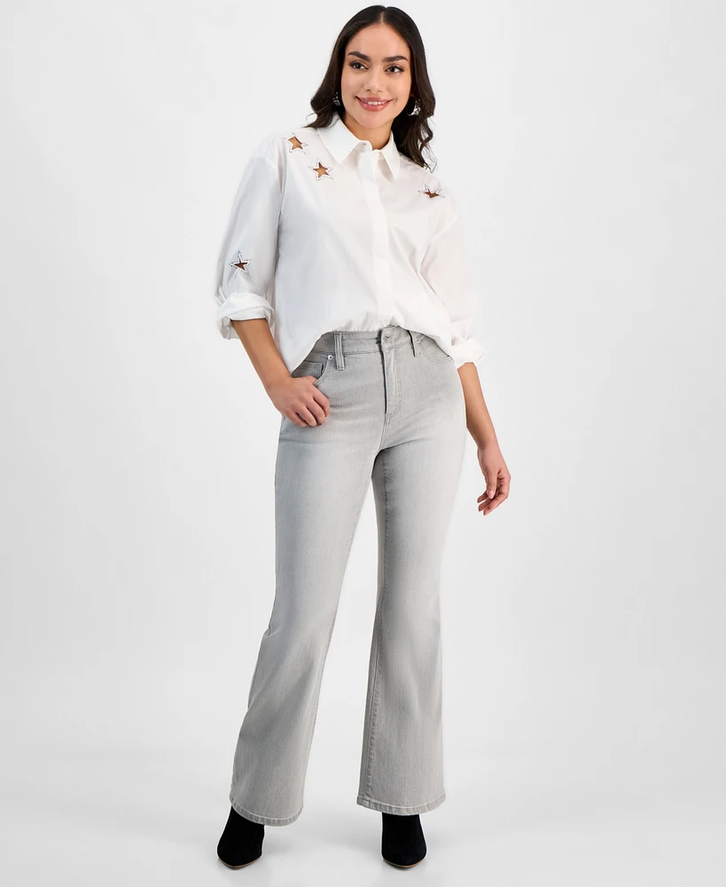 I.n.c. International Concepts Petite High-Rise Flare Jeans, Exclusively at Macy's