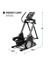 NordicTrack FreeStride Trainer iFIT-enabled Elliptical for Low-Impact Cardio Workouts with 14 inch Tilting Touchscreen