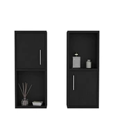 Depot E-Shop Eak 2 Pcs Wall Mounted Bathroom Medicine Cabinet 24" H , Two Doors, Shelves