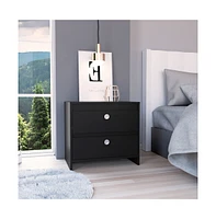 Depot E-Shop Bacopa Nightstand, Two Drawers, Superior Top