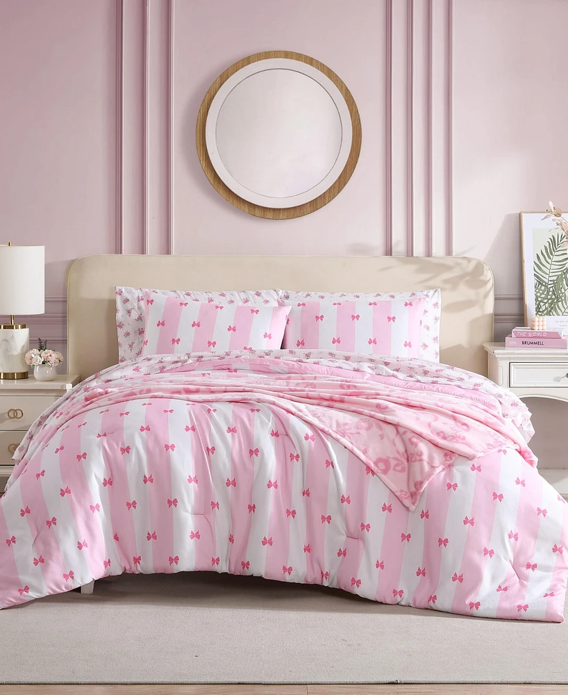 Betsey Johnson Bow Stripe Reversible 8-Pc. Comforter Set