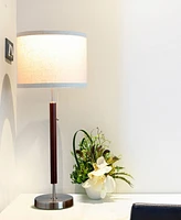 Carter Wood Led Table Lamp Bundle (26"), Bulbs Included