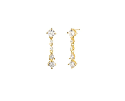 Gold Graduated Accents Drop Earrings