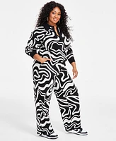 Nina Parker Trendy Plus Swirl Polo Sweater