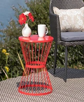 Lassen Modern Hourglass Side Table: Durable, Stylish Outdoor Accent