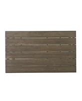 Rustic Acacia Wood Slatted Outdoor Dining Table