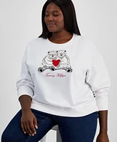 Tommy Hilfiger Plus Chenille Bear Sweatshirt