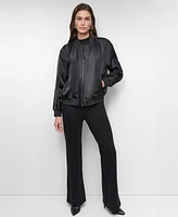 Dkny Women's Organza Zip-Up Jacket