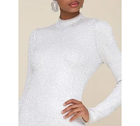 Avec Les Filles Women's Sequin Sweater Mini Dress