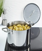 BergHOFF DiNA Helix Recycled 18/10 Stainless Steel 10" Stockpot 7qt., Glass Lid