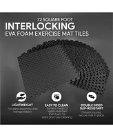 Everyday Essentials BalanceFrom Fitness Sq Ft Interlocking Eva Foam Exercise Mat Tiles