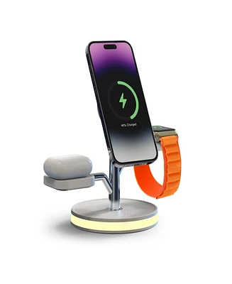 Brookstone 3-in-1 Magsafe Wireless Charging Tree for iPhone, Airpods, and Apple Watch.
