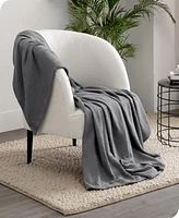 Bare Home Cotton Waffle Blanket Throw