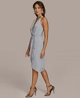 Donna Karan New York Women's Hardware-Trim Faux-Wrap Dress