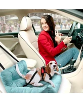 Co-Pilot Dog Beds for Cars, Booster Safety Car Seats Small Dogs, Travel Pet Bed