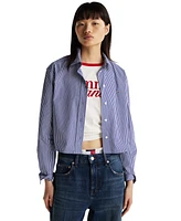 Tommy Jeans Women's Cropped Relaxed Poplin Shirt