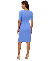 Adrianna Papell Women's Draped Ruffled Sheath Dress