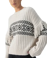 Sanctuary Women's Artisan Fringe-Trim Sweater