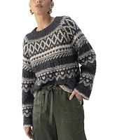 Sanctuary Women's Fair-Isle Crewneck Dropped-Shoulder Sweater