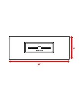 Mondawe 25" H x 42" W Fiber Reinforced Concrete Propane Outdoor Fire Pit Table