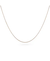 Bling Jewelry Rose Gold Plated .925 Sterling Silver Cuban Cable Link Chain Necklace for Women - 1mm Thin, Nickel-Free 18 Inch