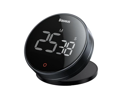 Baseus Large Display Digital Timer Kitchen Timer with Countdown Rotation, Lcd Digital Countdown Timer, Good Timing Helper for Home and Work Environmen