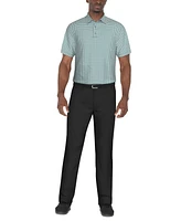 Pga Tour Men's Short Sleeve Geo Print Performance Polo Shirt