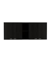 Depot E-shop Olimpo 150 Wall Double Door Cabinet,Two External Shelves, Two Interior Shelves