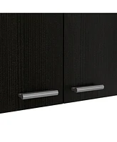 Depot E-shop Olimpo 150 Wall Double Door Cabinet,Two External Shelves, Two Interior Shelves