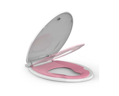 gaomon Toilet Seat Elongated,Toilet Seat with Toddler Seat Built in, Potty Training Toilet Seat Elongated Fits Both Adult and Child, with Soft Close,