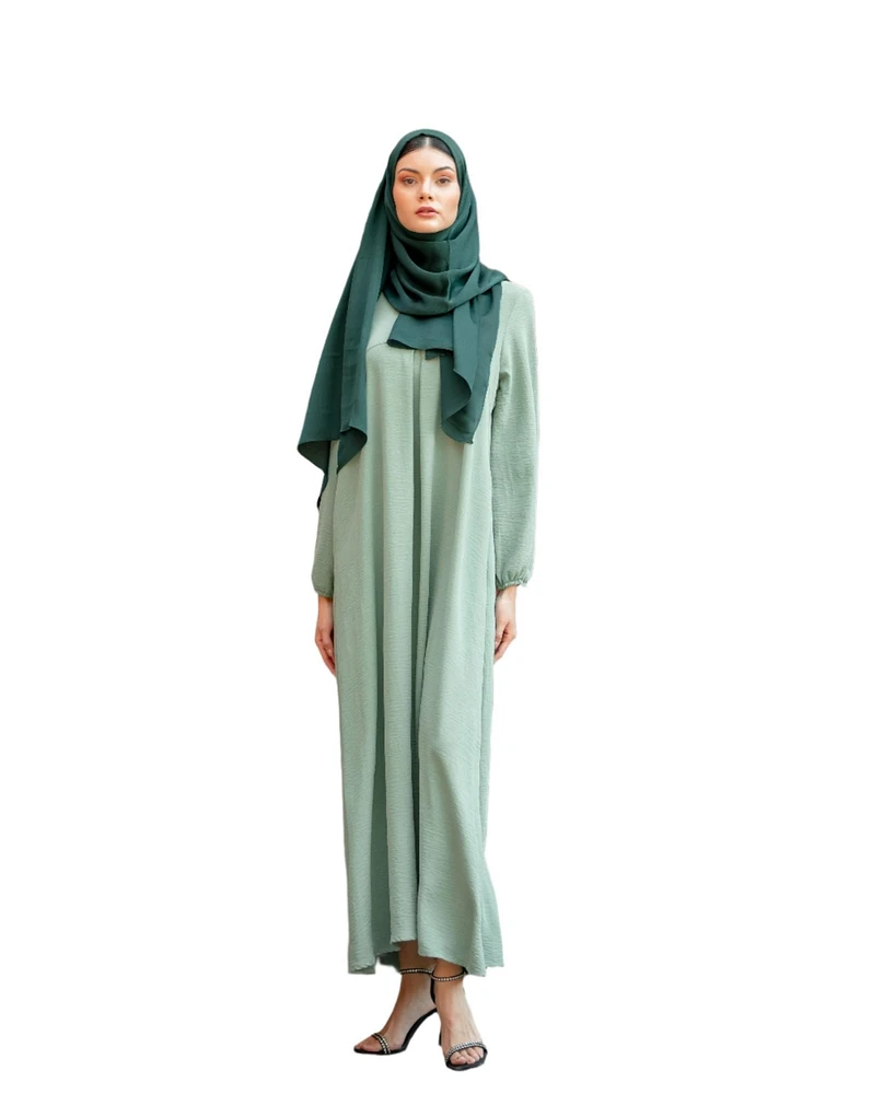 Urban Modesty Women's Mint Sheath Abaya Maxi Dress