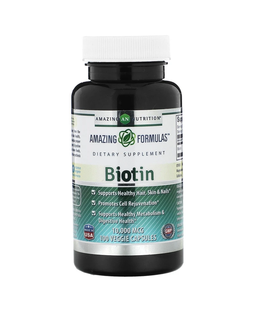 Amazing Nutrition Amazing Formulas Biotin 15000mcg 120 Tablets Supplement | Non