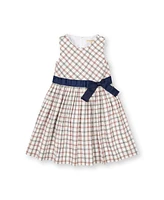 Hope & Henry Baby Girls Organic Sleeveless Stretch Poplin Sash Dress